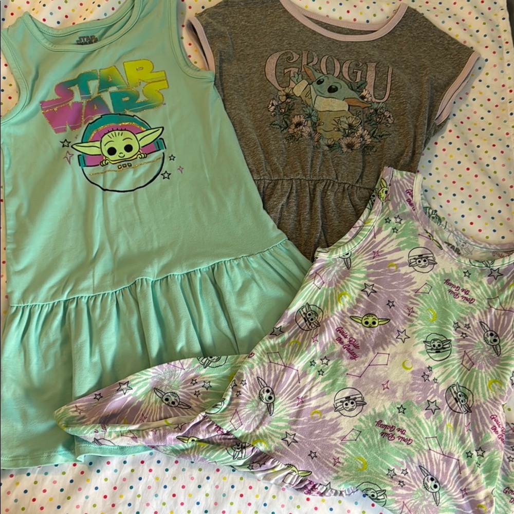 Star Wars Kids Dress Set - Green, Gray, Purple